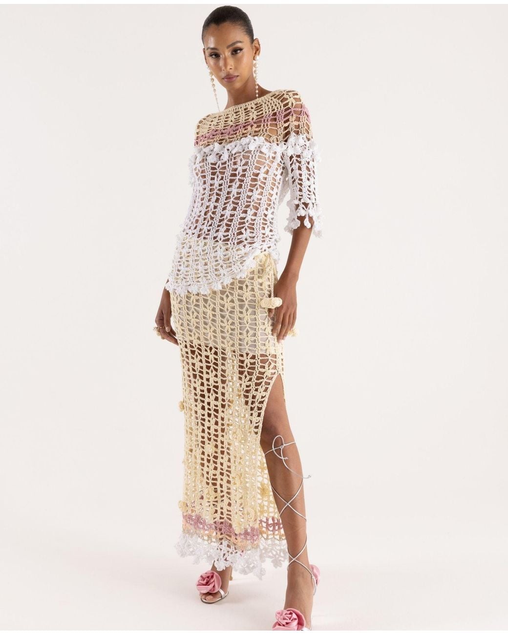 Andreeva White Vanilla Handmade Crochet Top