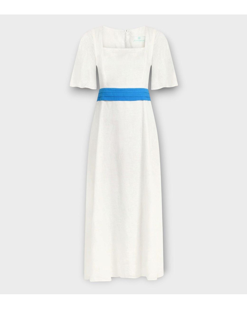 DIVINE HARMONIE Blue Divine Water Linen Maxi Dress