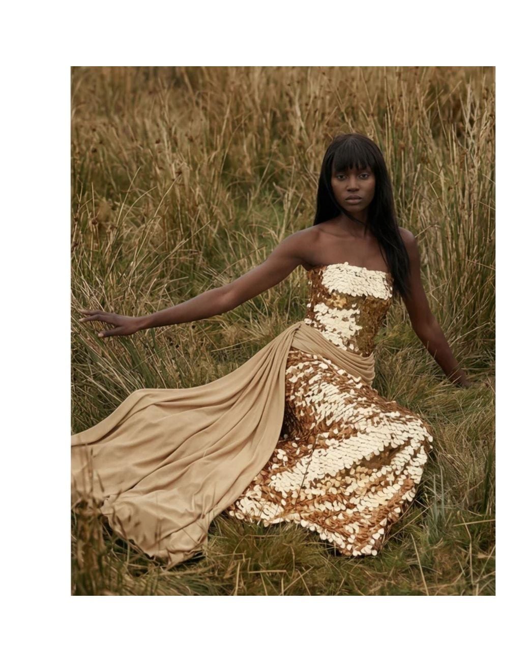 Ashley Stambouli Metallic Alana Dress
