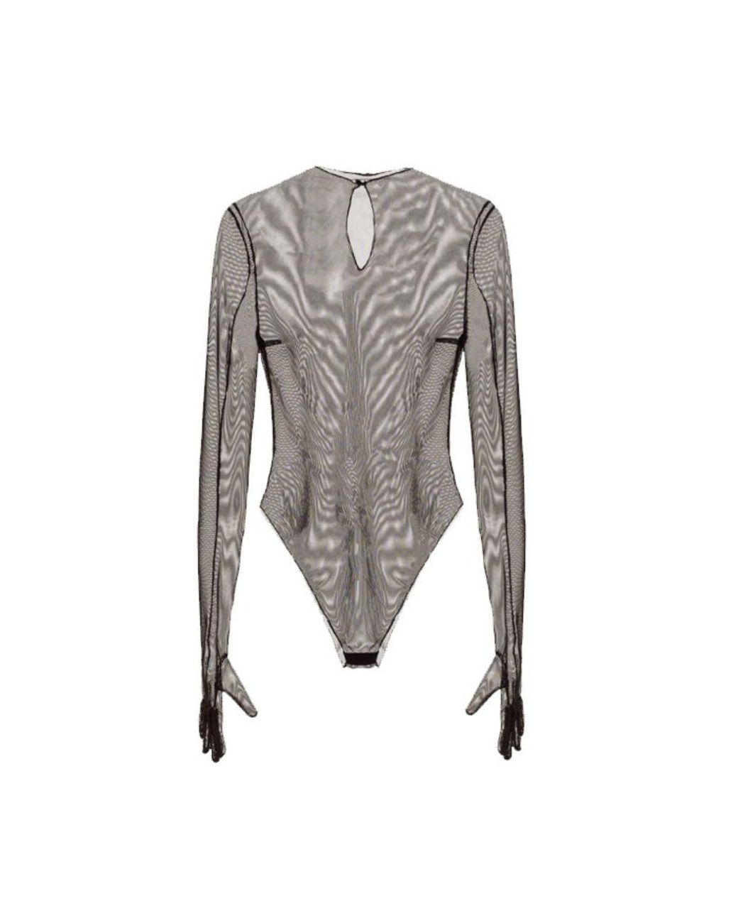KRIS MARAN Gray Sheer Body With Gloves