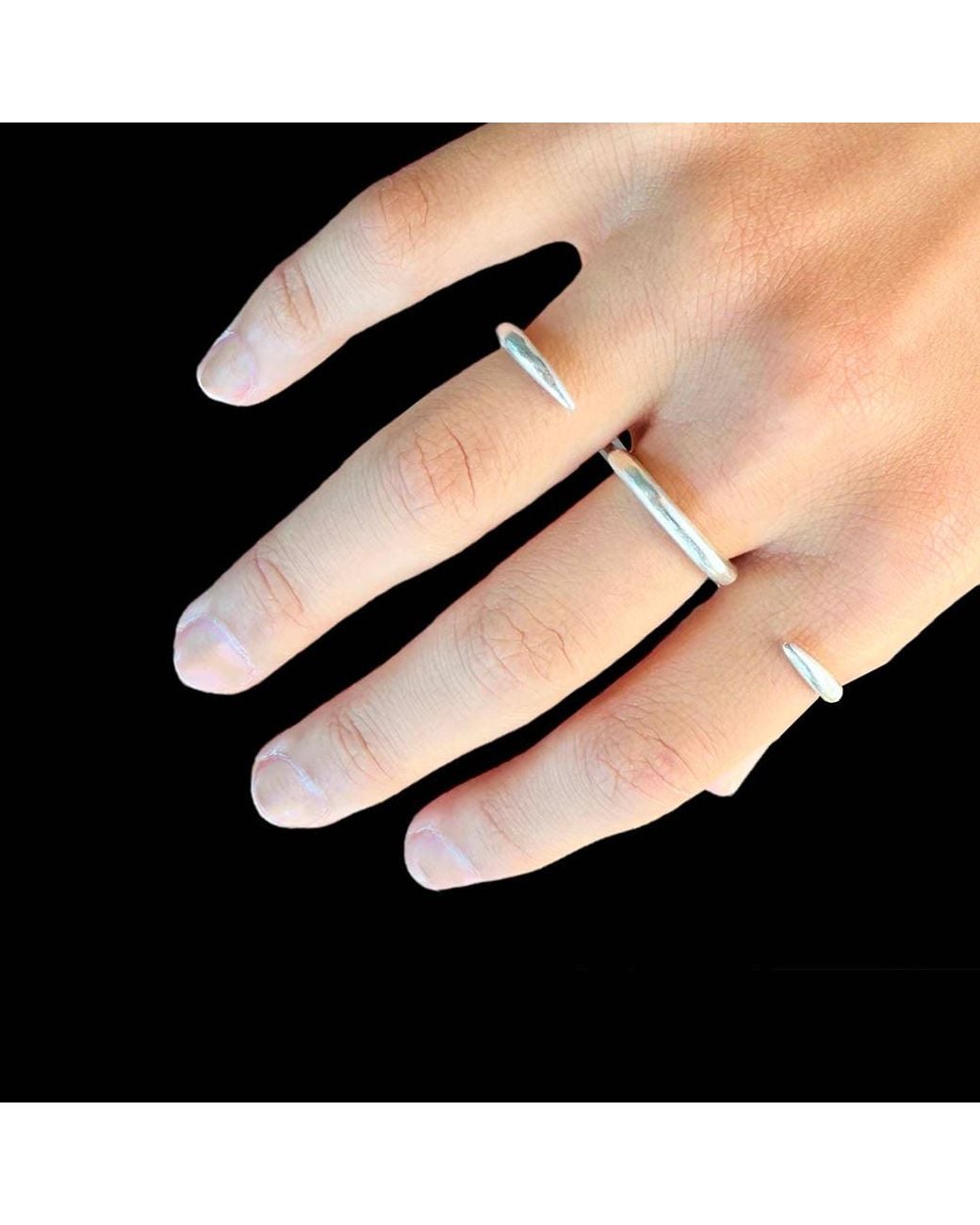 Aki Roc Jewelry Brown Thee-Finger Hug Ring