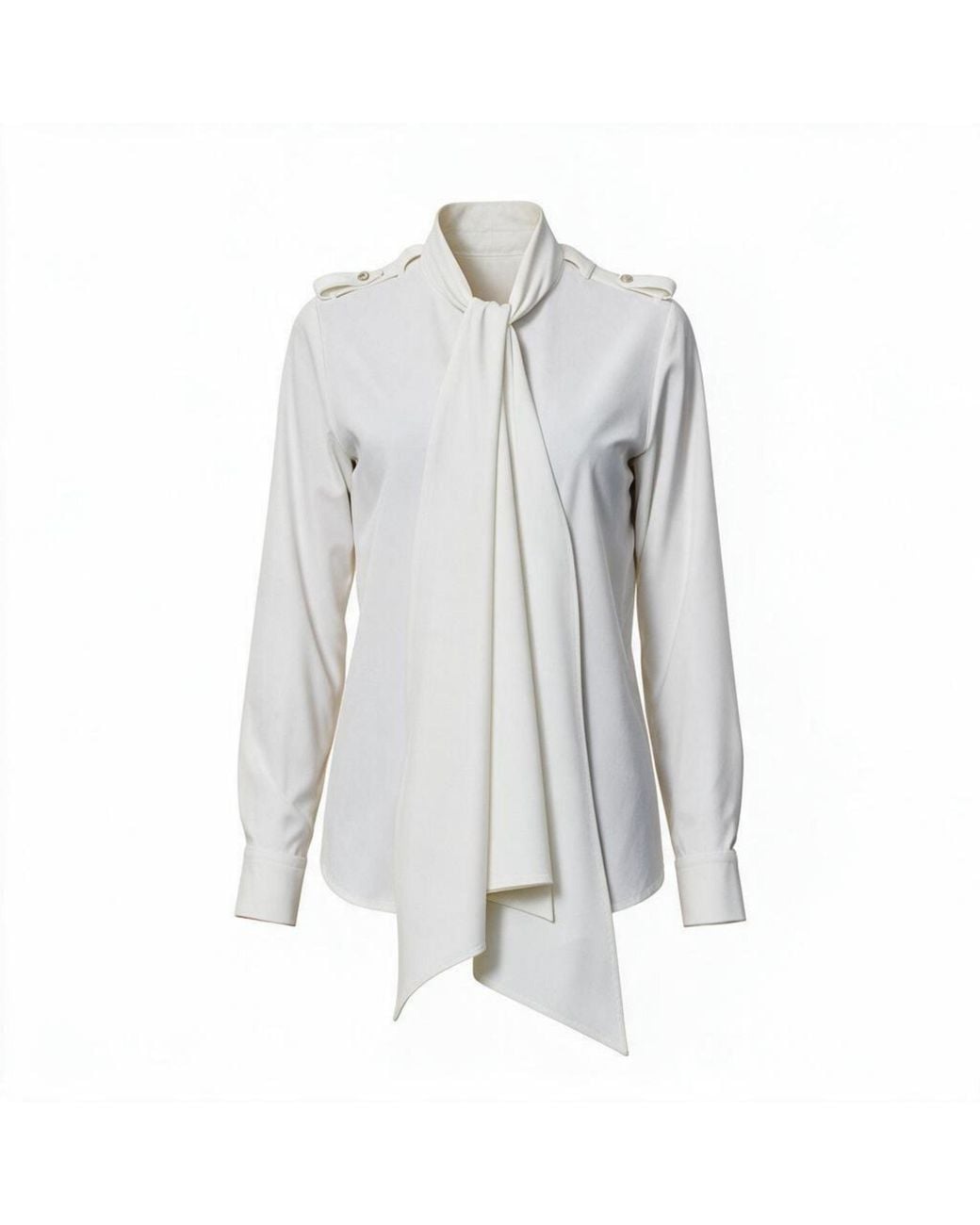 ZHYUN.K Gray Epaulet Tie Blouse