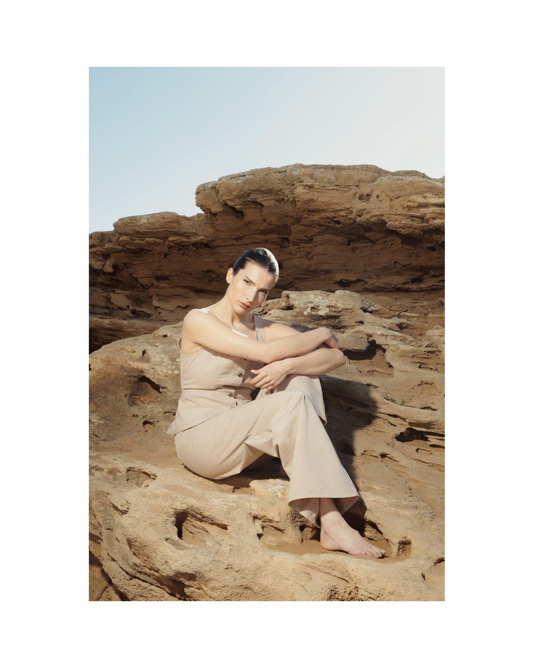 SOEUR & FRÈRES Gray Le Wide Leg — Sable
