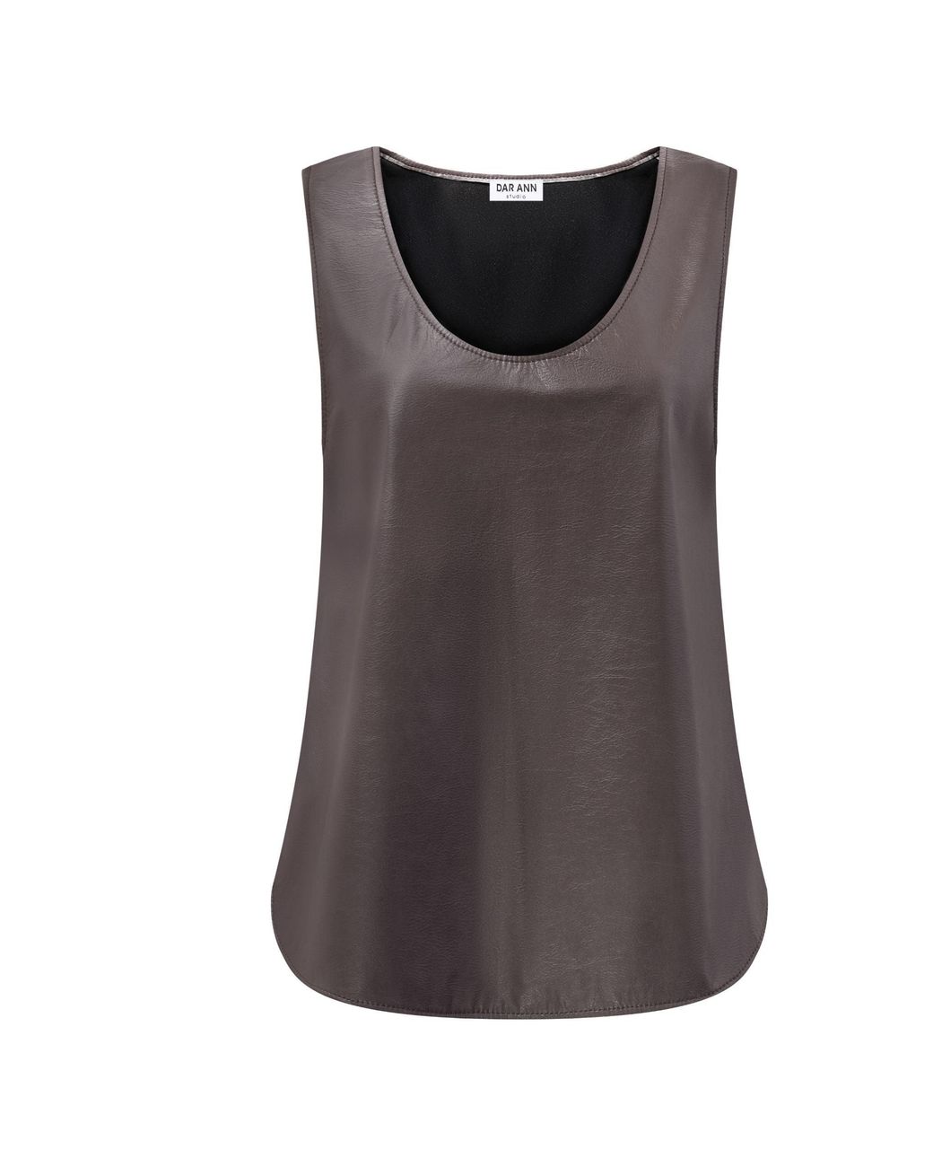 DAR ANN STUDIO Brown Pulse Top
