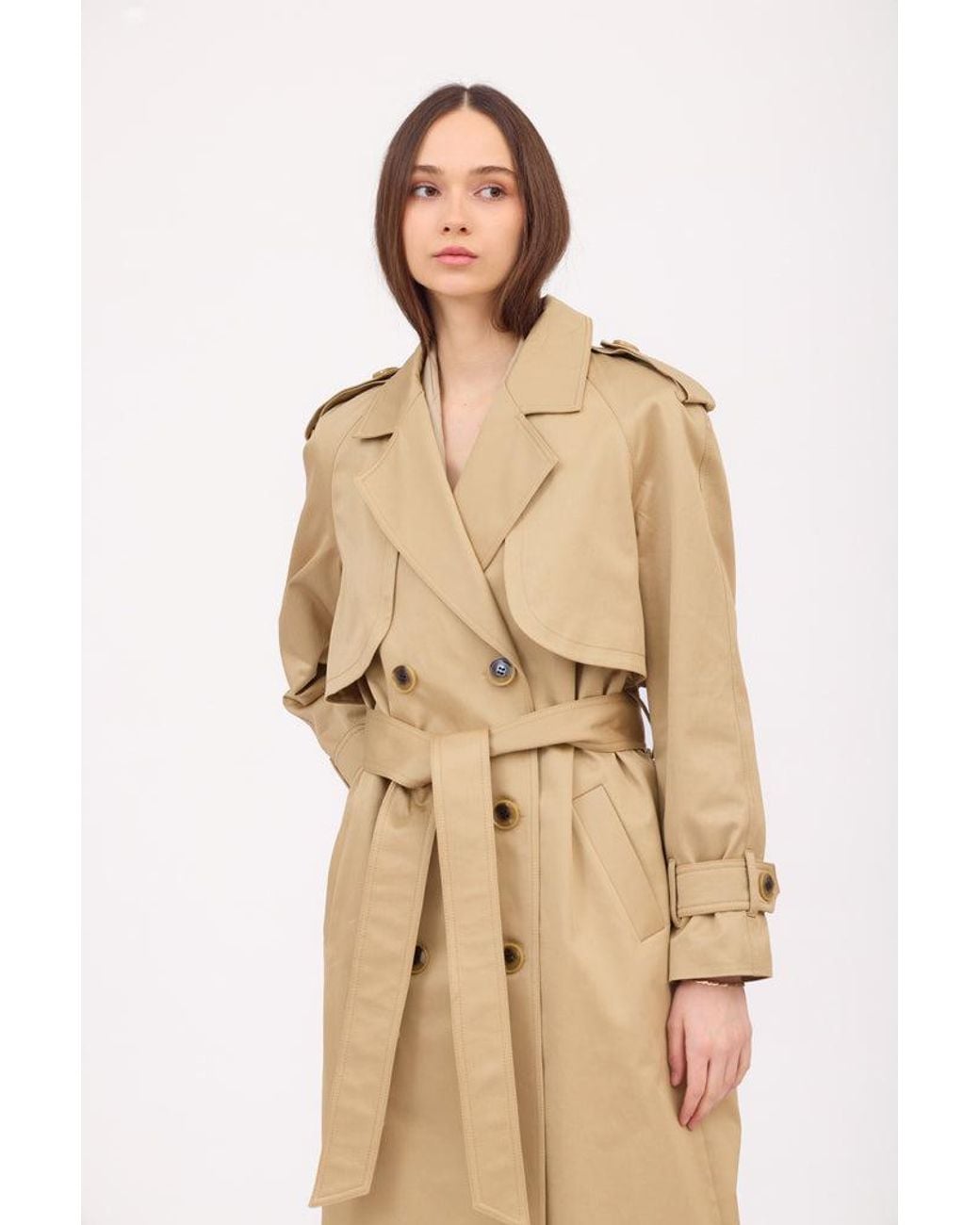 SOTROPA Natural Camel Trench Coat