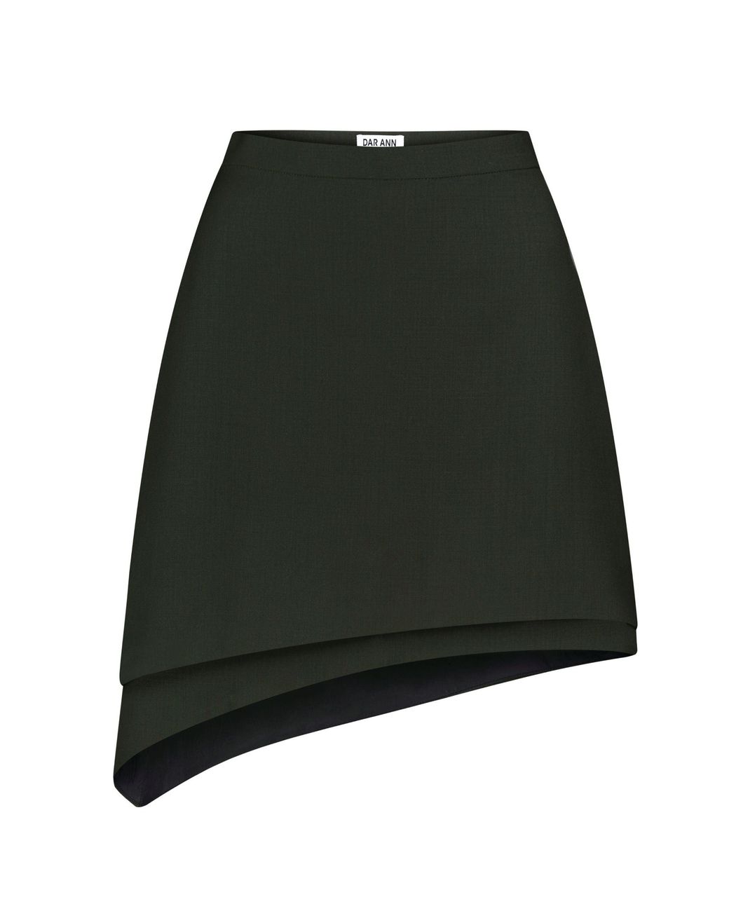 DAR ANN STUDIO Green Contour Skirt
