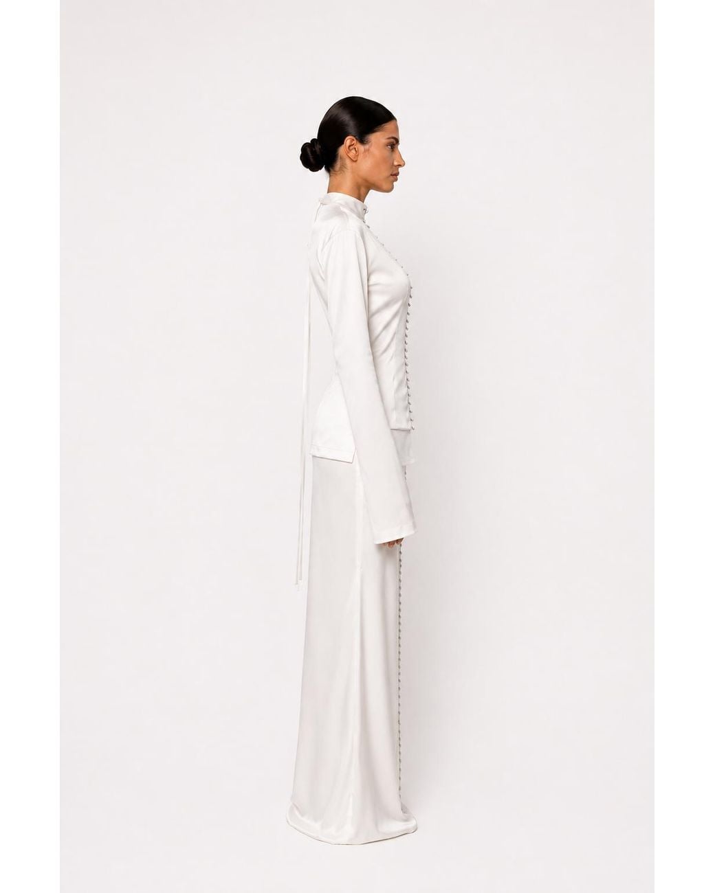 TANIA ORELLANA White Cascade Skirt