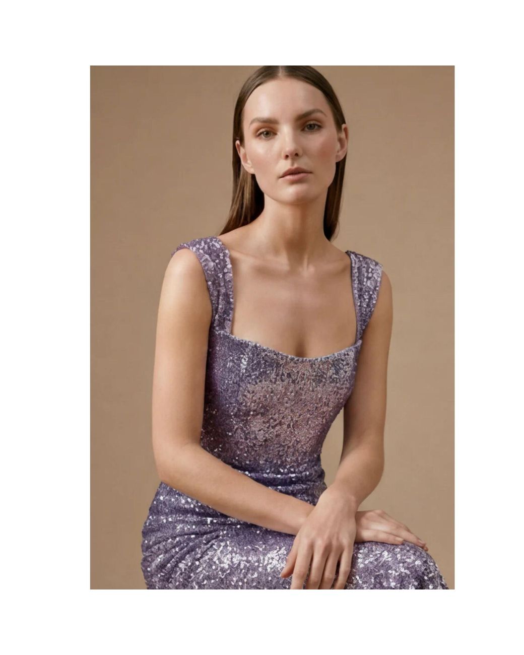 Ashley Stambouli Purple Doria Dress