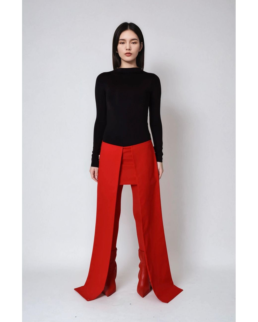 TANIA ORELLANA Red Musubi Skirt