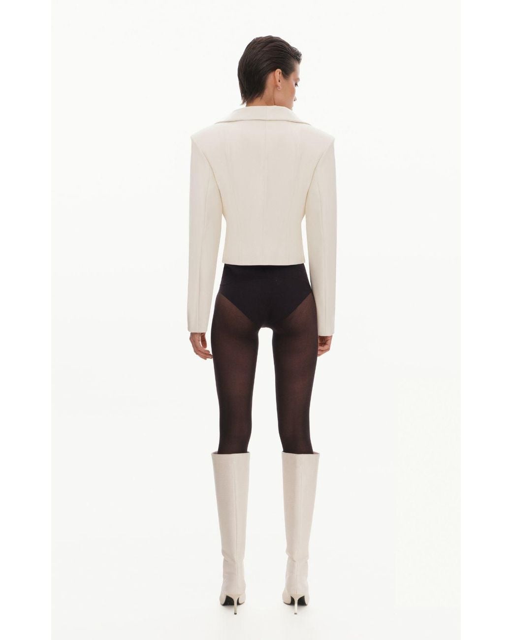 KRIS MARAN White Leather Jacket