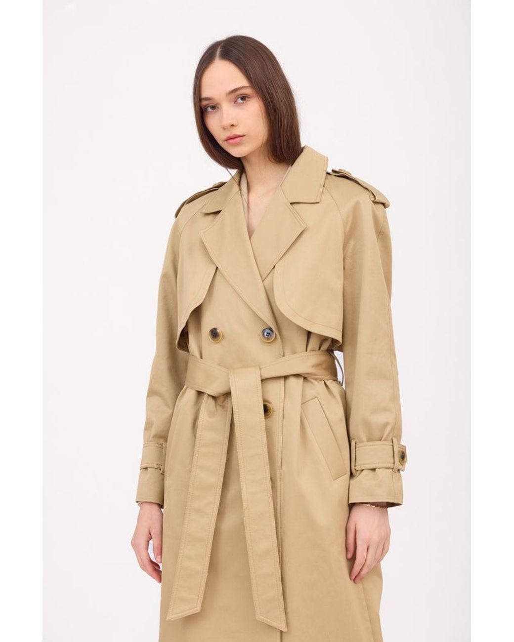 SOTROPA Natural Camel Trench Coat