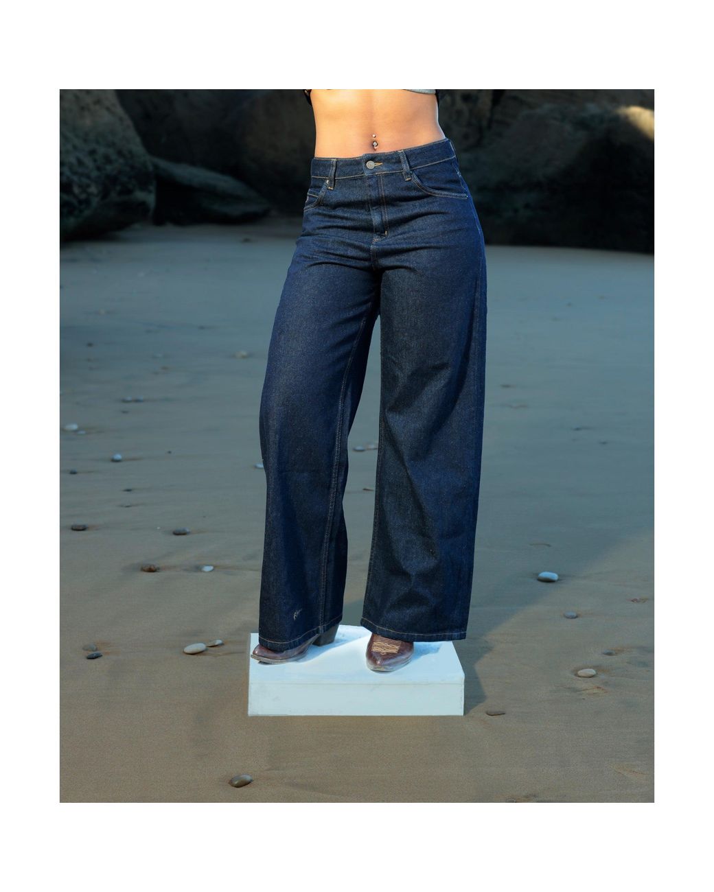 SOEUR & FRÈRES Blue Le Wide Leg — Raw