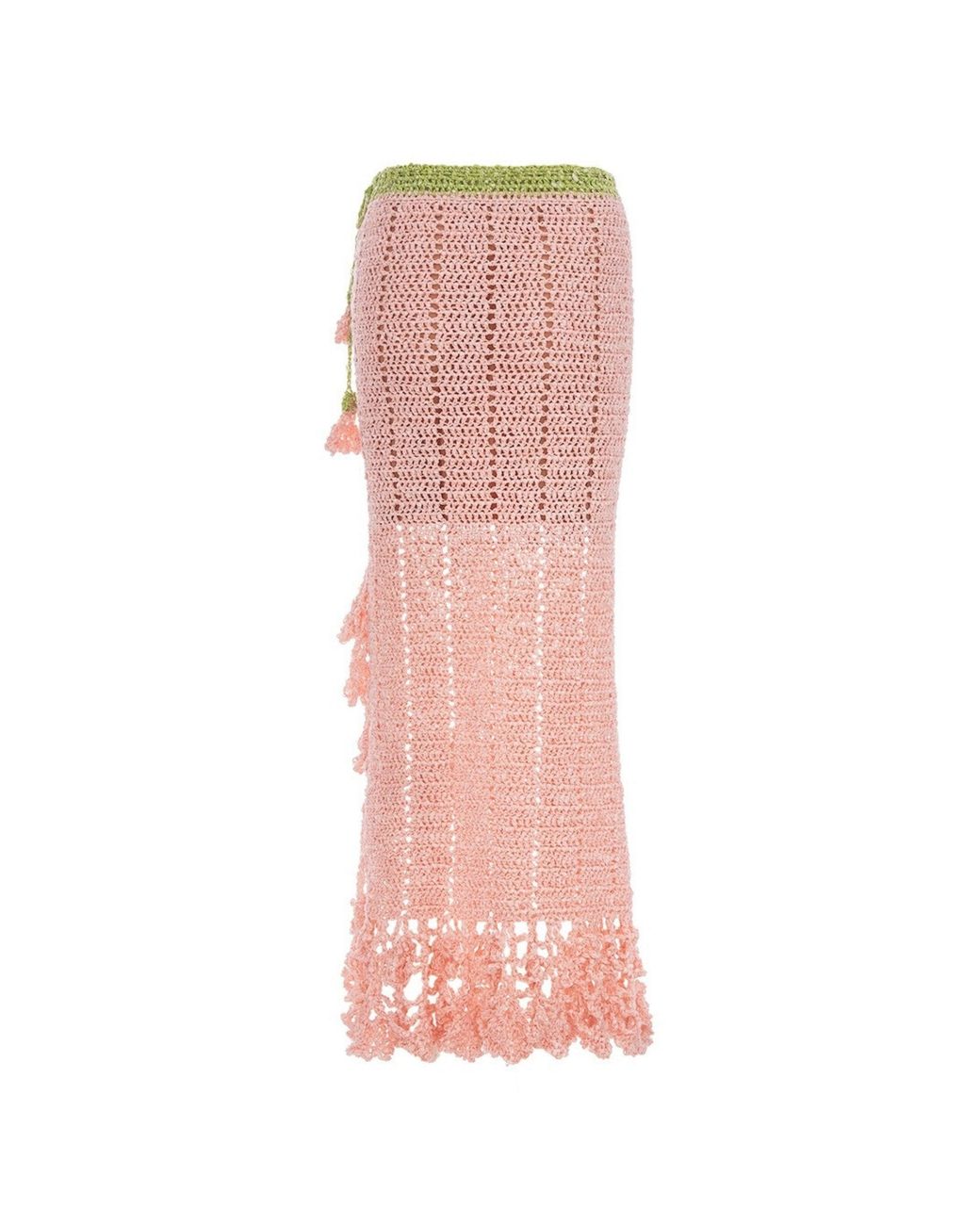 Andreeva Pink Chrysanthemum Handmade Crochet Skirt