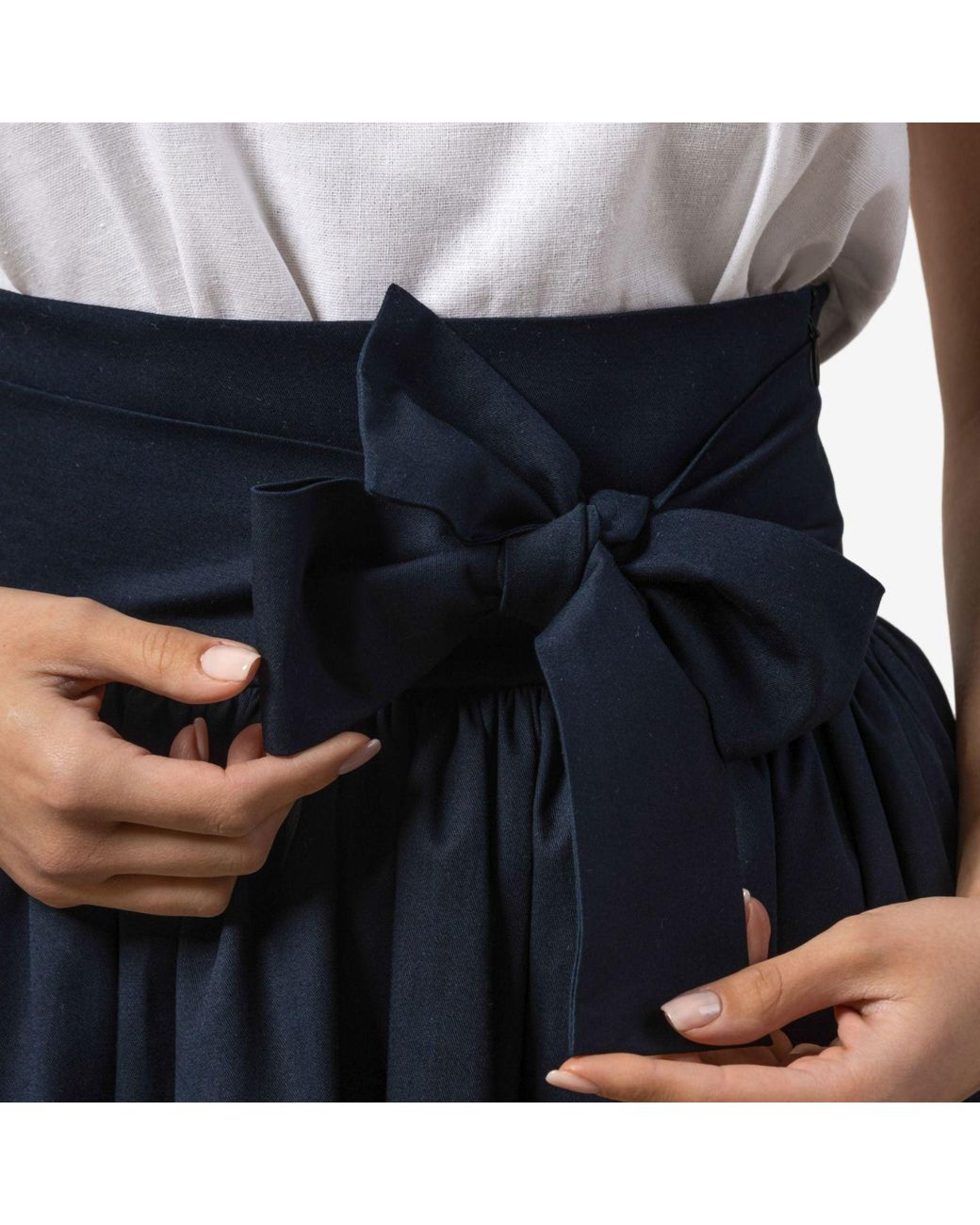 Nikka Place Blue Wisteria Dark Cotton Maxi Skirt