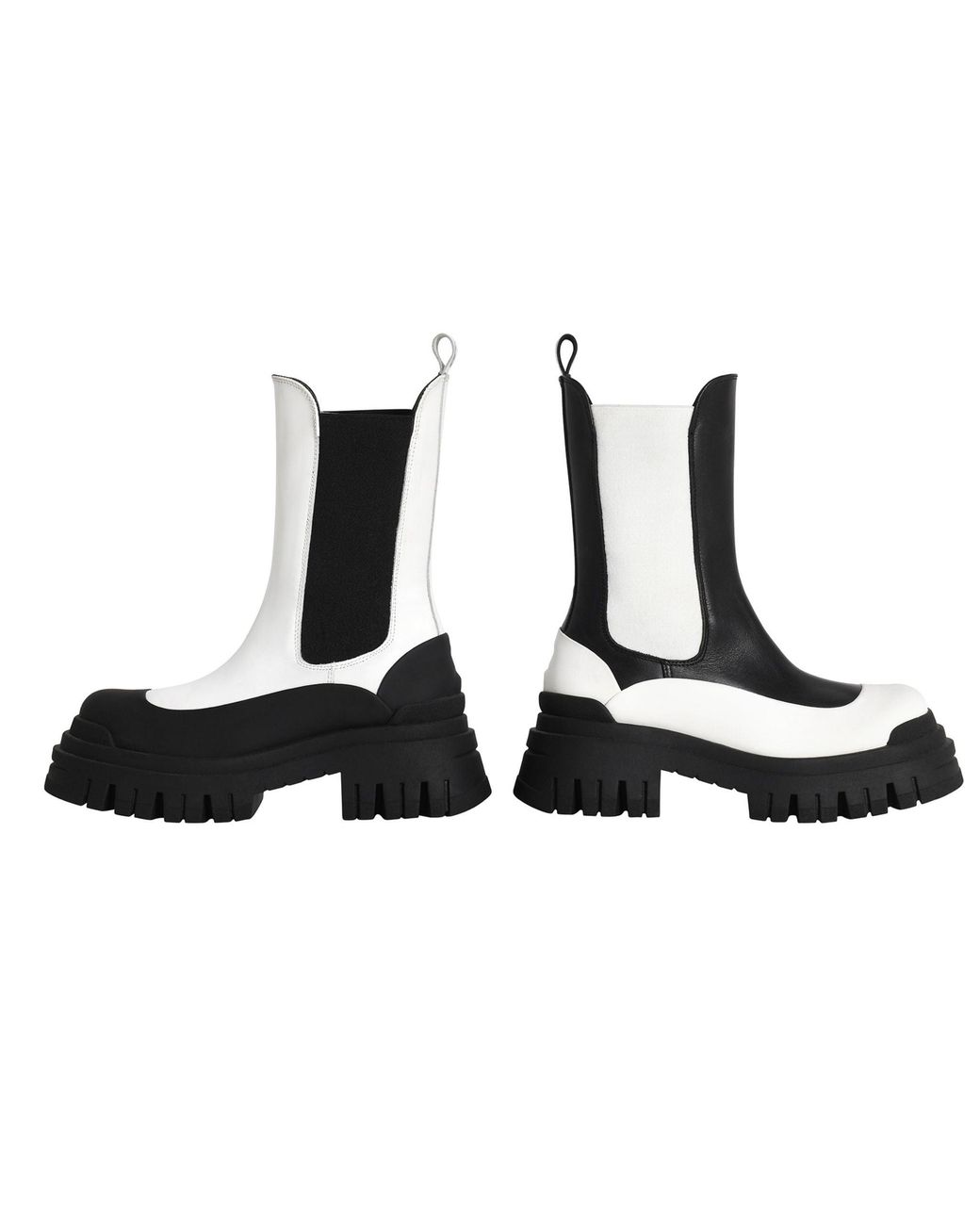 DIVINE HARMONIE Black And Leather Chelsea Boots With Platform Sole