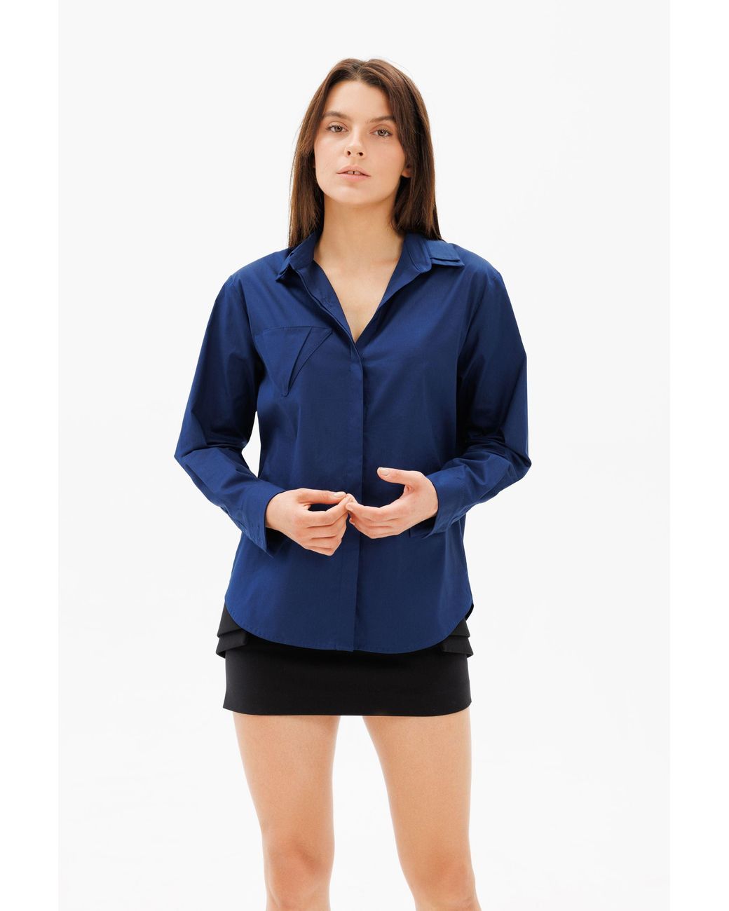 DAR ANN STUDIO Blue Dune Shirt