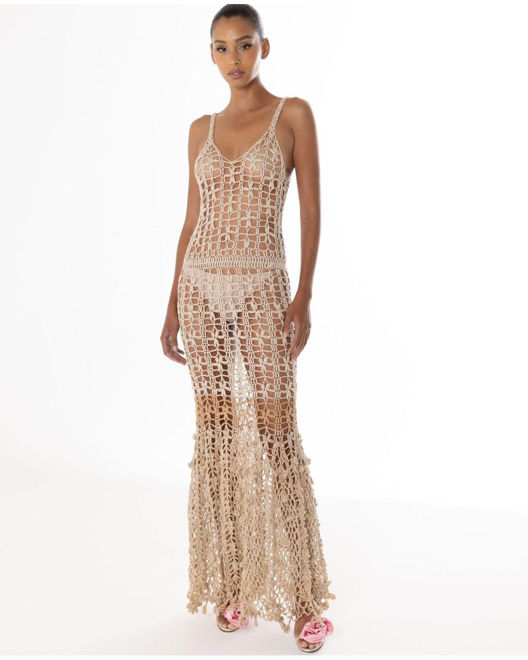 Andreeva Natural Vanilla Handmade Crochet Dress