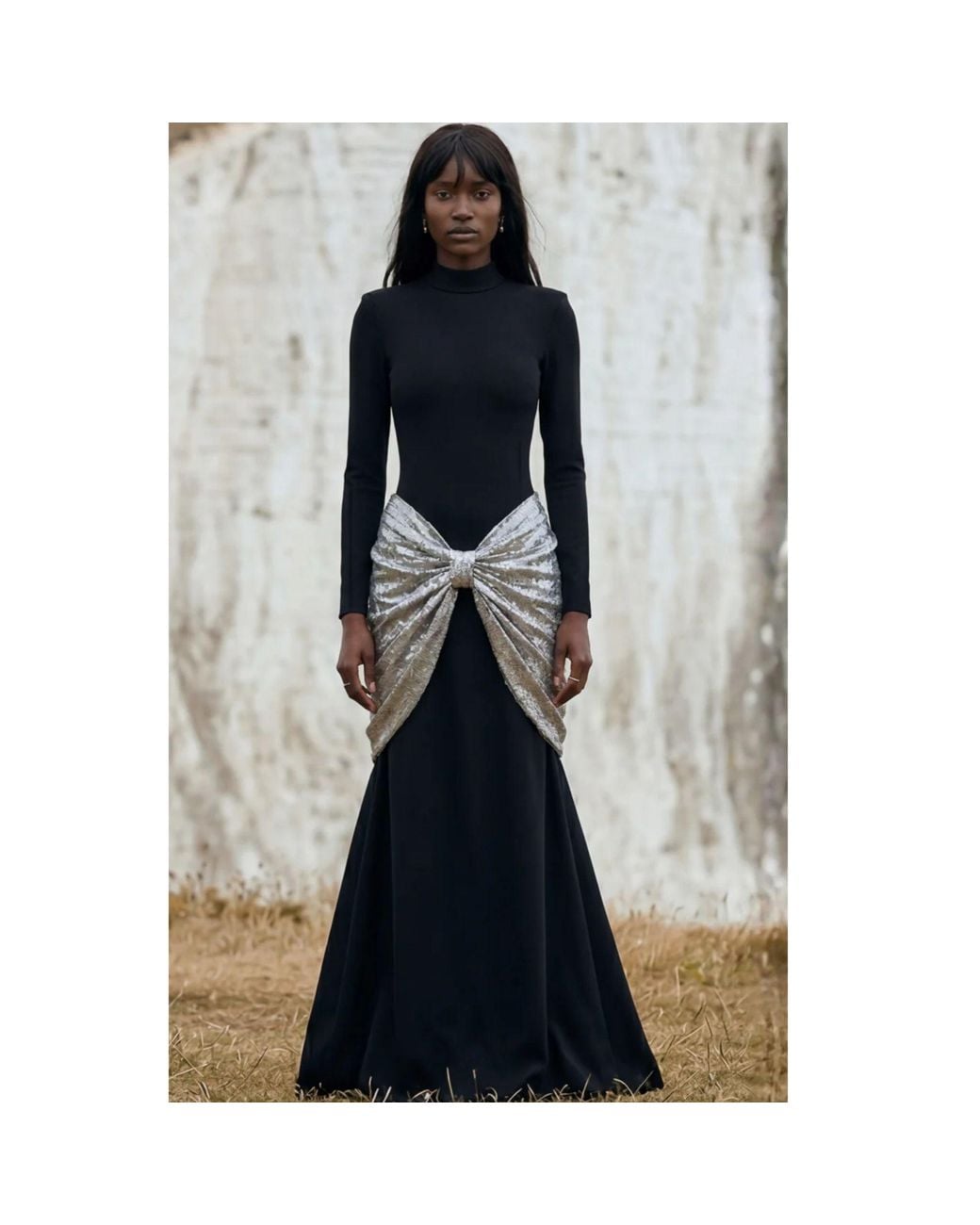 Ashley Stambouli Black Andrina Dress