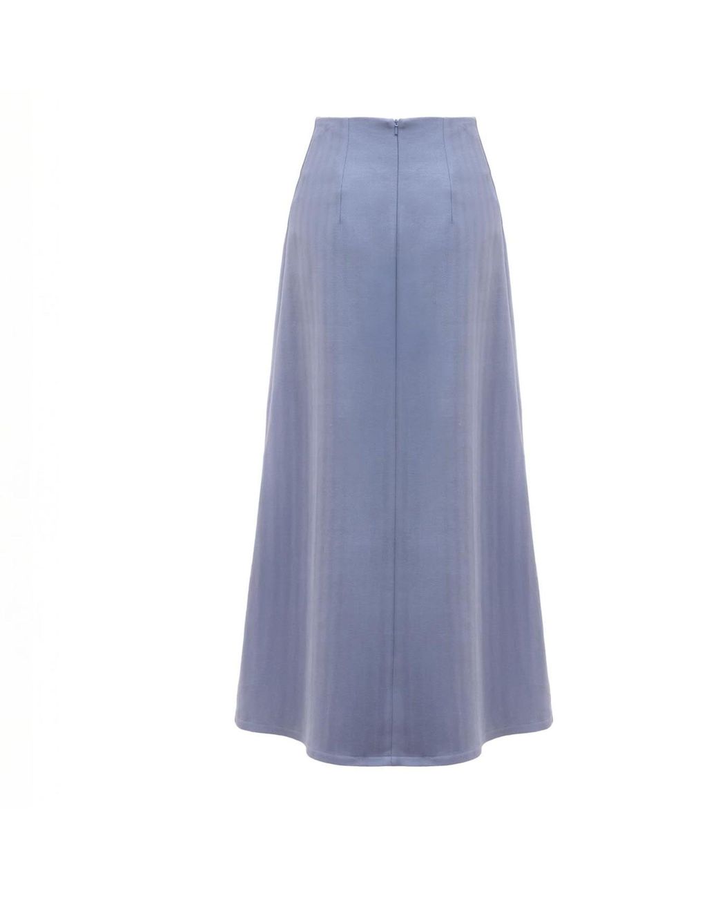 LAVIELACE Blue High-Waisted A-Line Pale Maxi Skirt