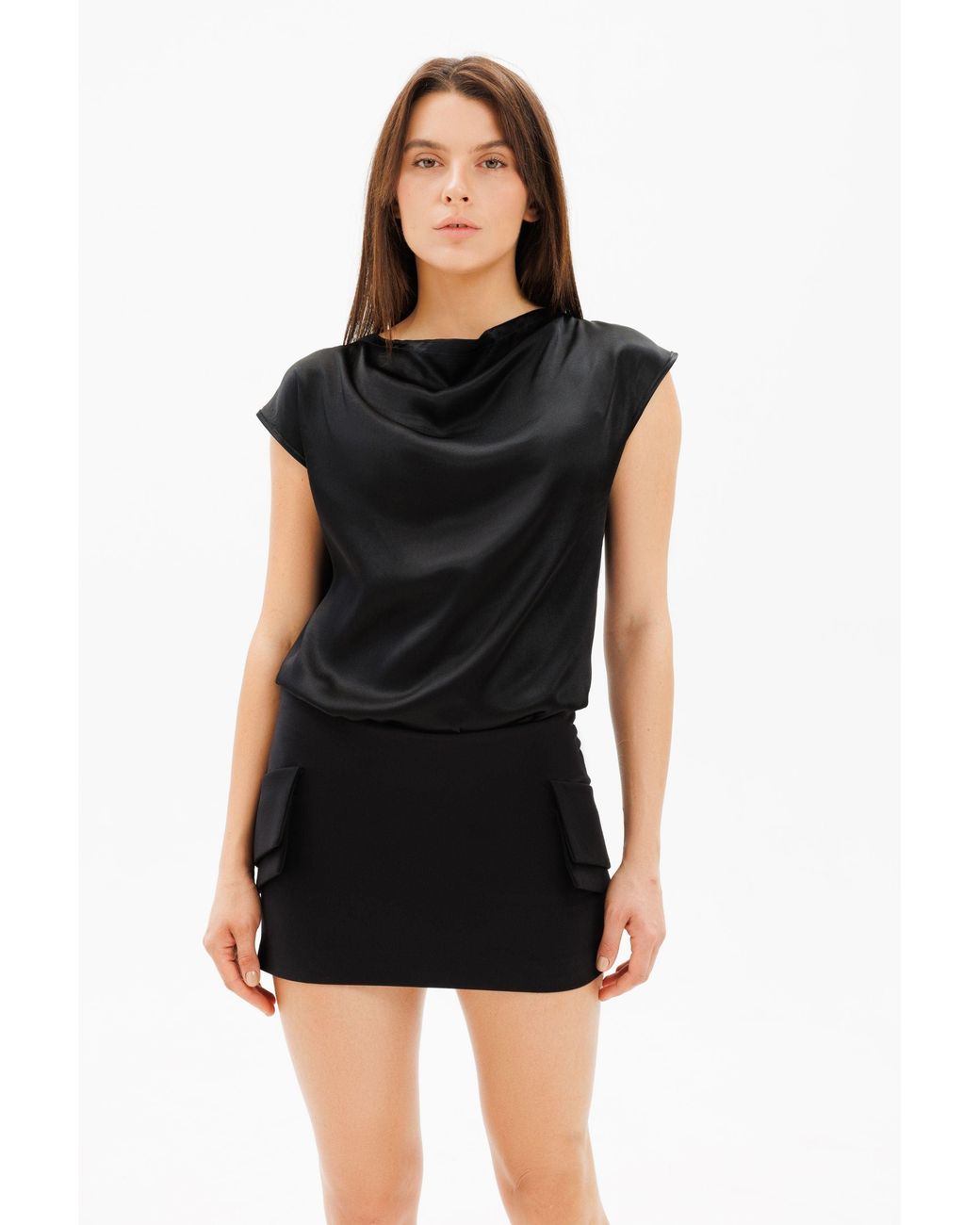 DAR ANN STUDIO Black No Drama Skort