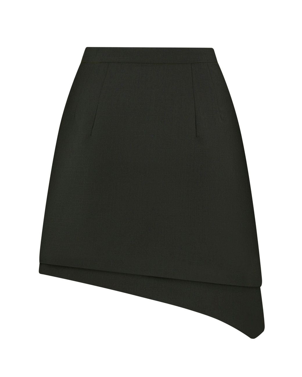 DAR ANN STUDIO Green Contour Skirt