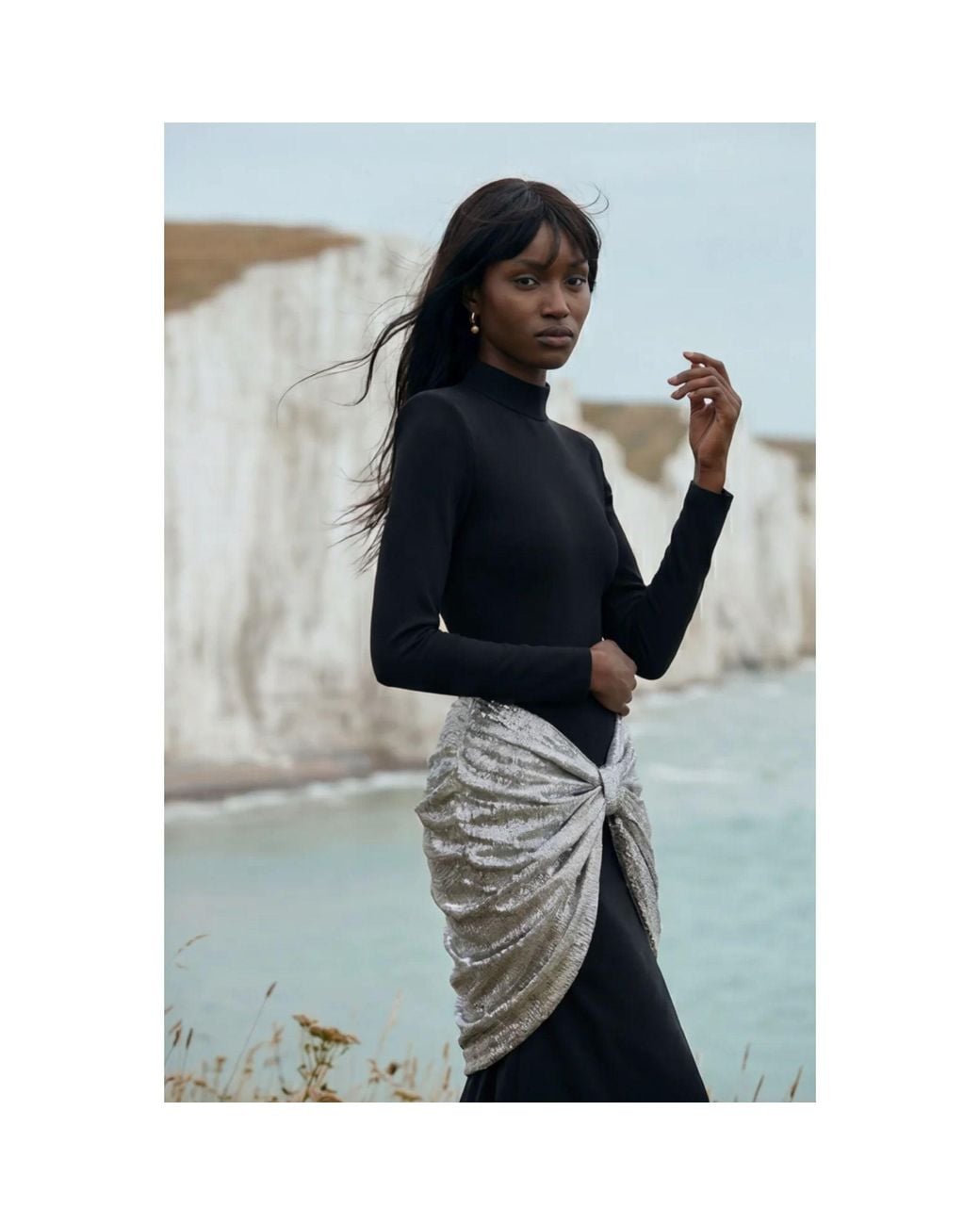 Ashley Stambouli Black Andrina Dress