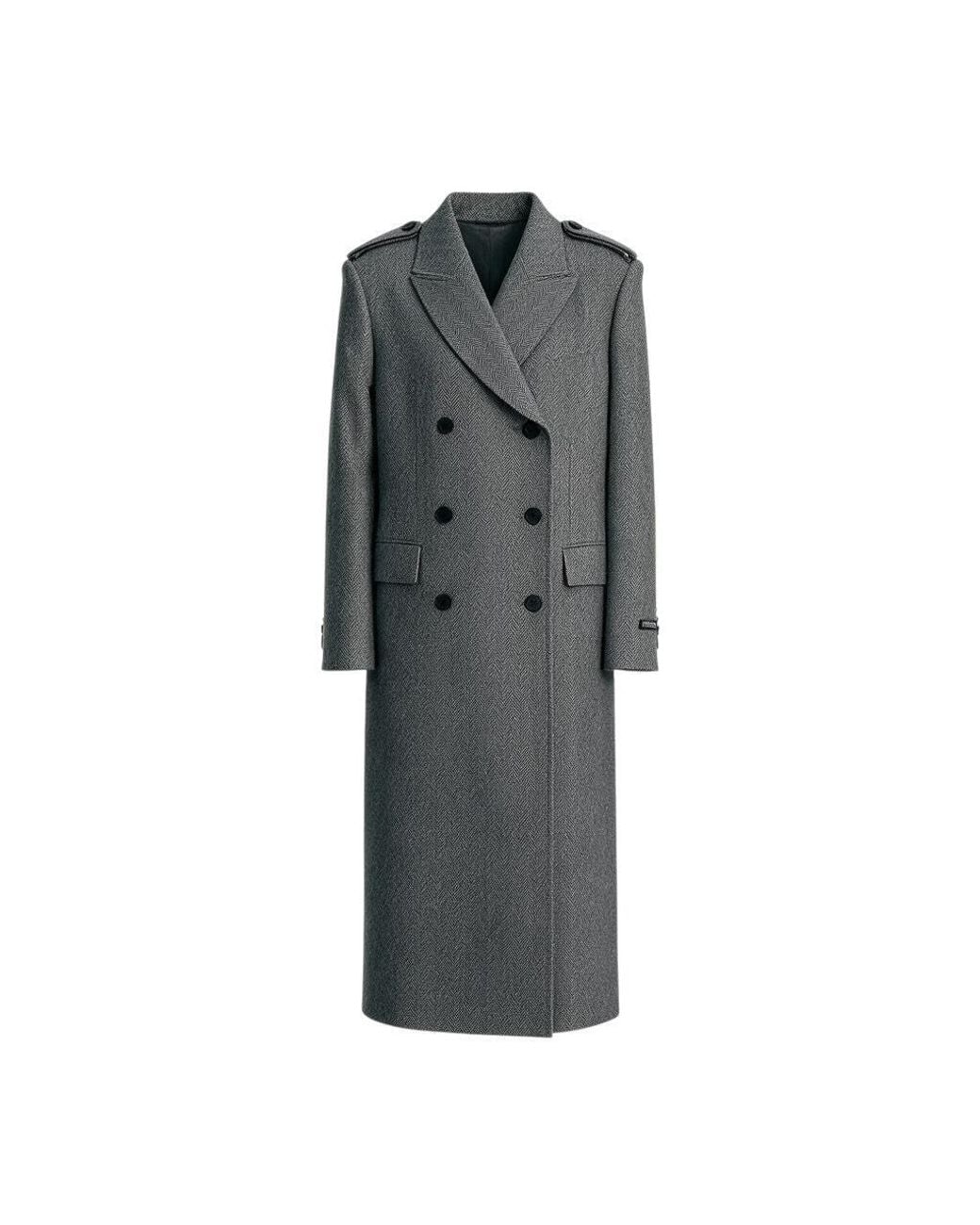 ZHYUN.K Gray Herringbone Coat