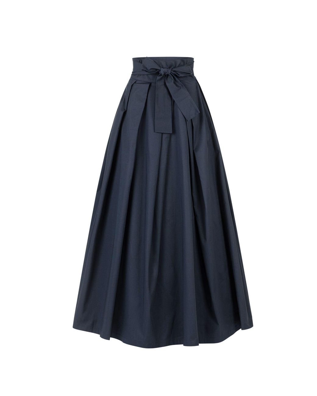 Nikka Place Blue Peony Dark High Waist Cotton Skirt
