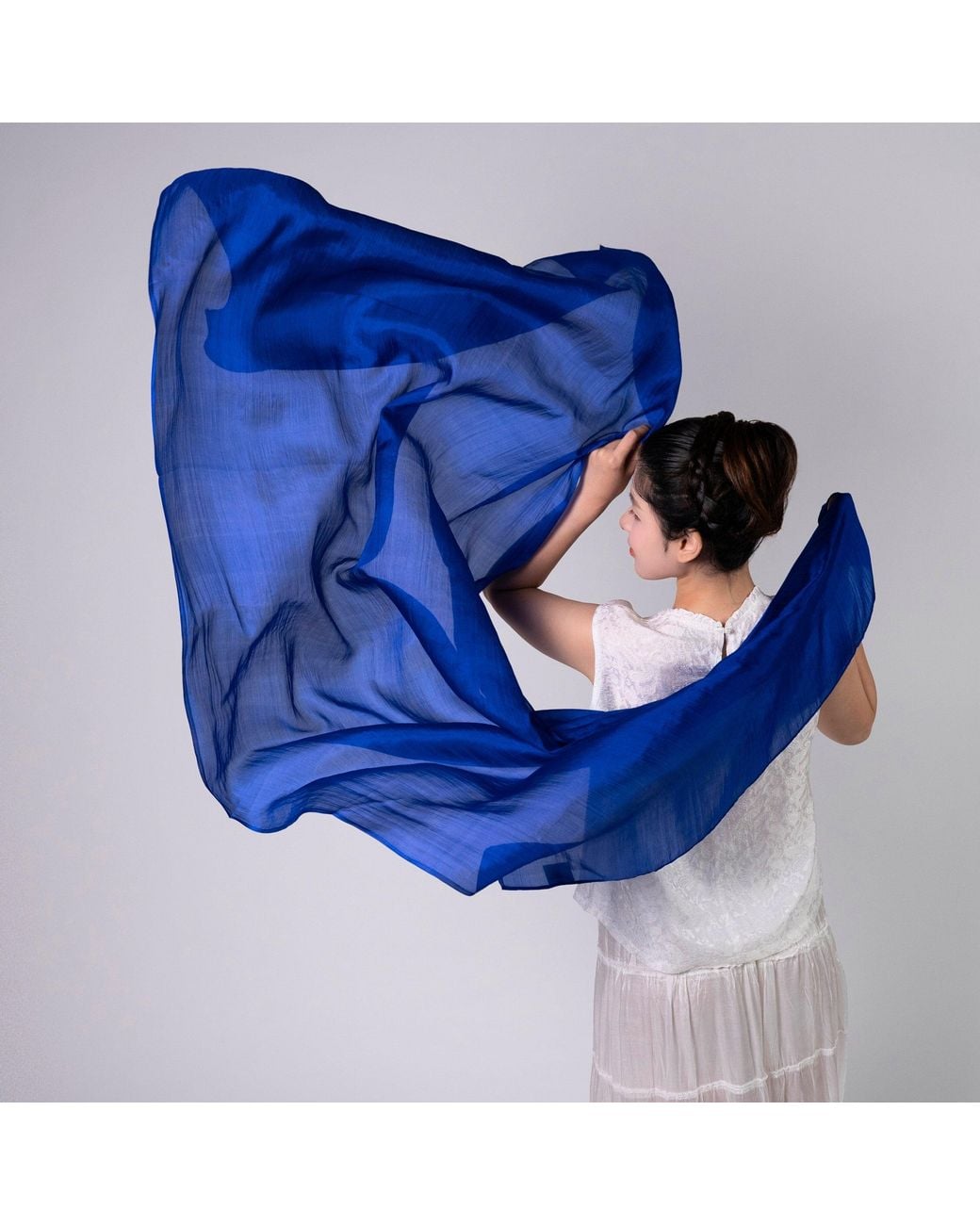 SILK & BEARS Blue Royal Scarf