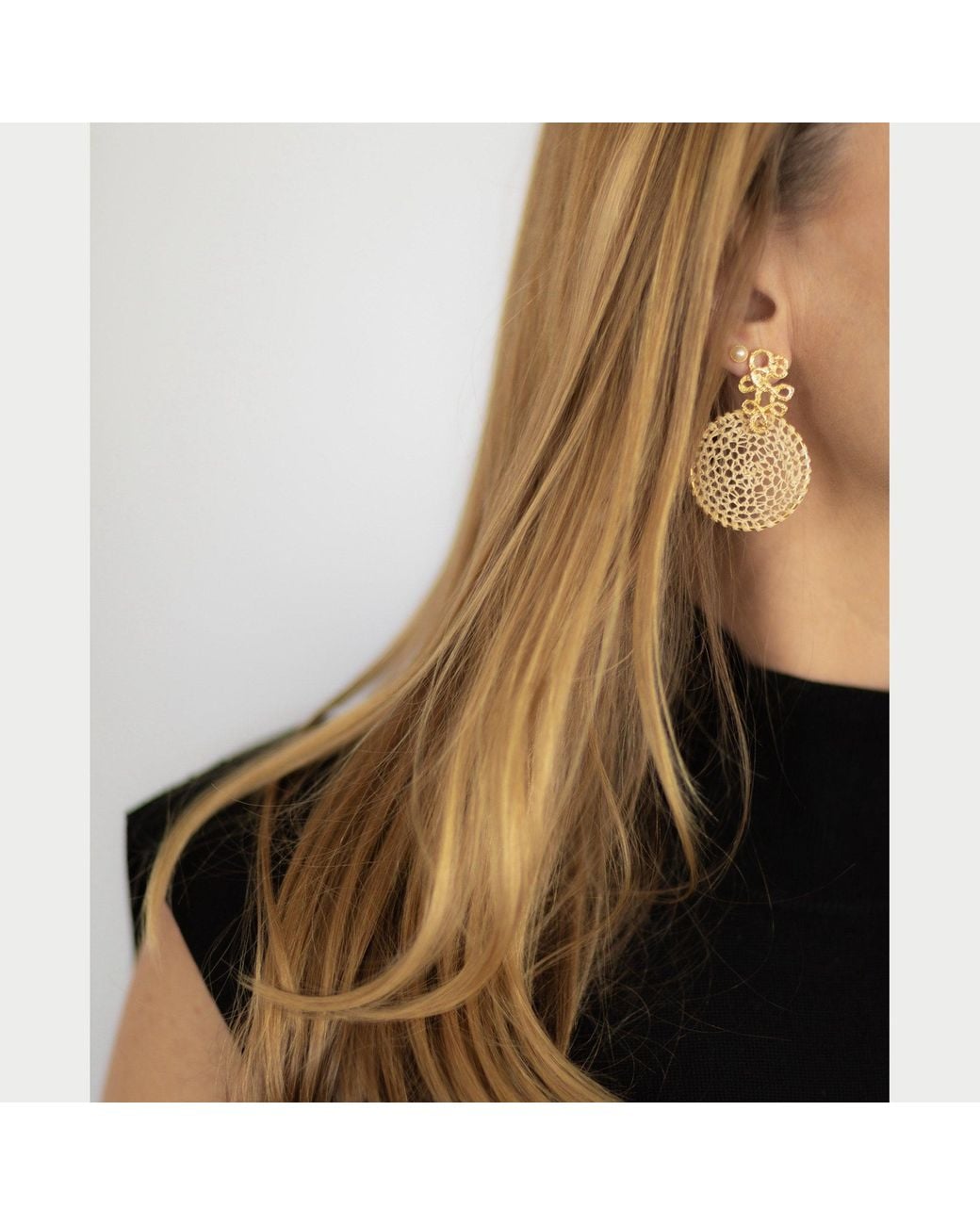 NART Metallic The Buriti Lace Earrings