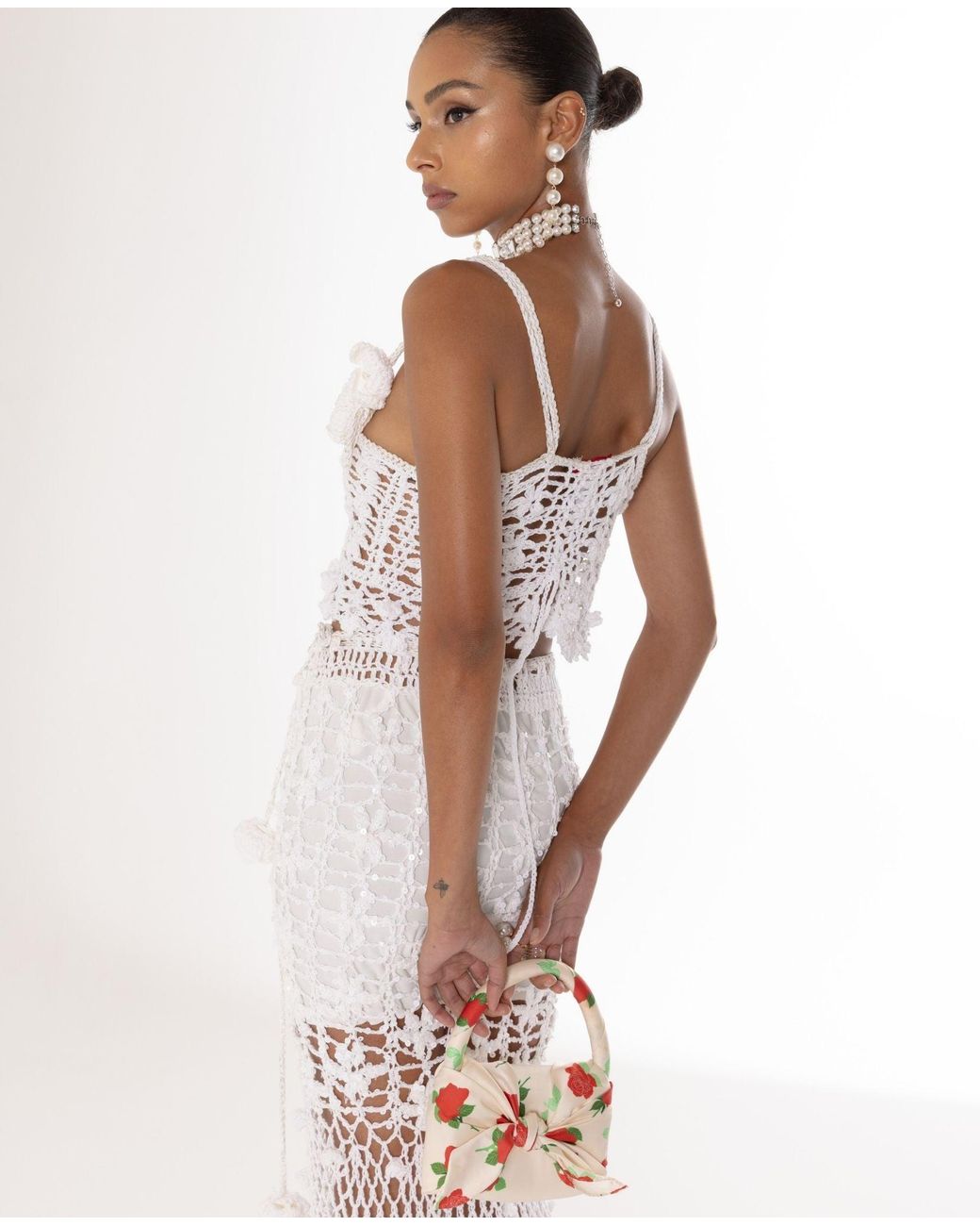 Andreeva White Vanilla Handmade Crochet Top