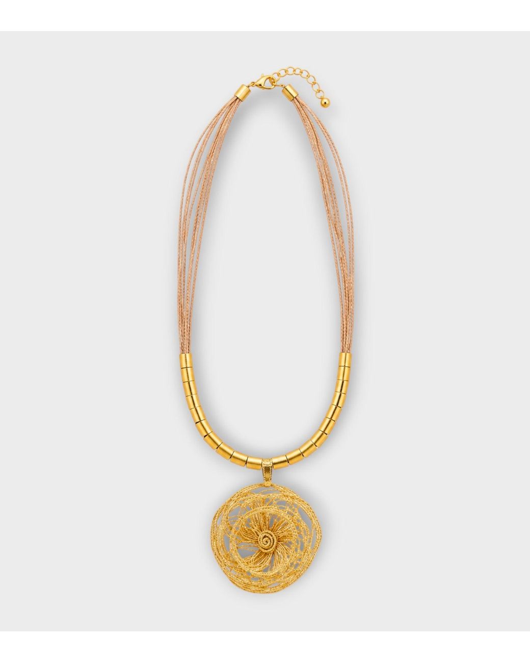 NART Metallic The Rose Buriti Necklace