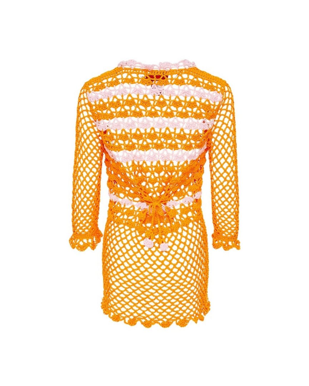 Andreeva Orange California Poppy Handmade Crochet Shirt