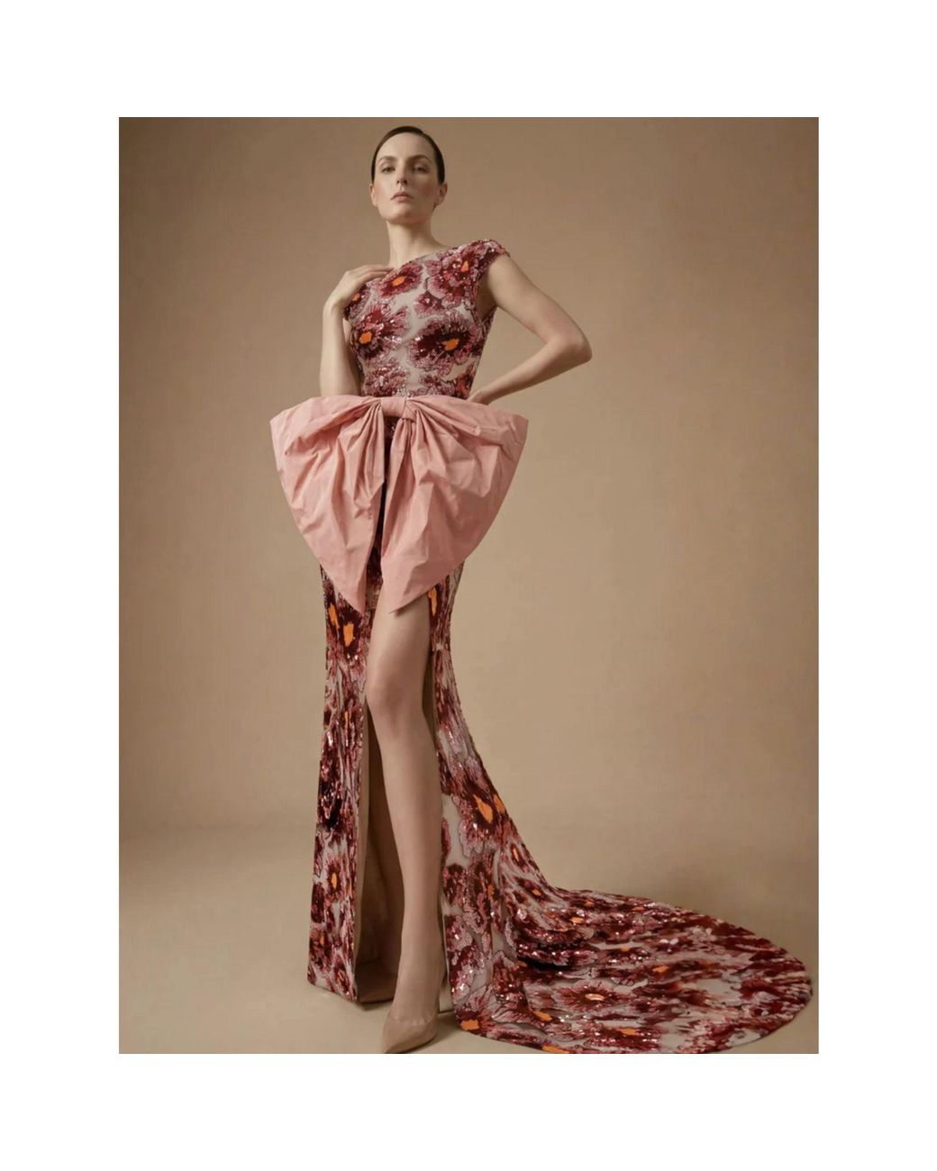 Ashley Stambouli Pink Coralia Dress