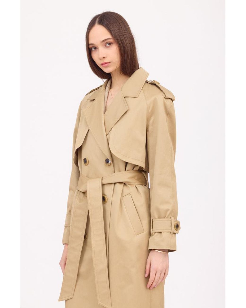 SOTROPA Natural Camel Trench Coat