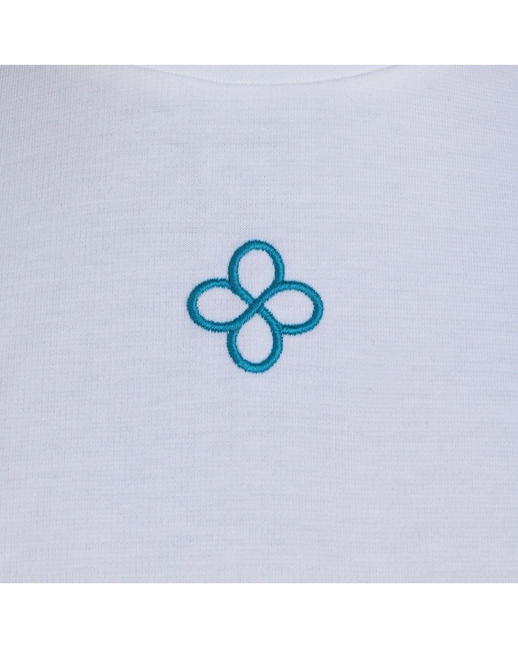 DIVINE HARMONIE White Organic Cotton High Neck Top