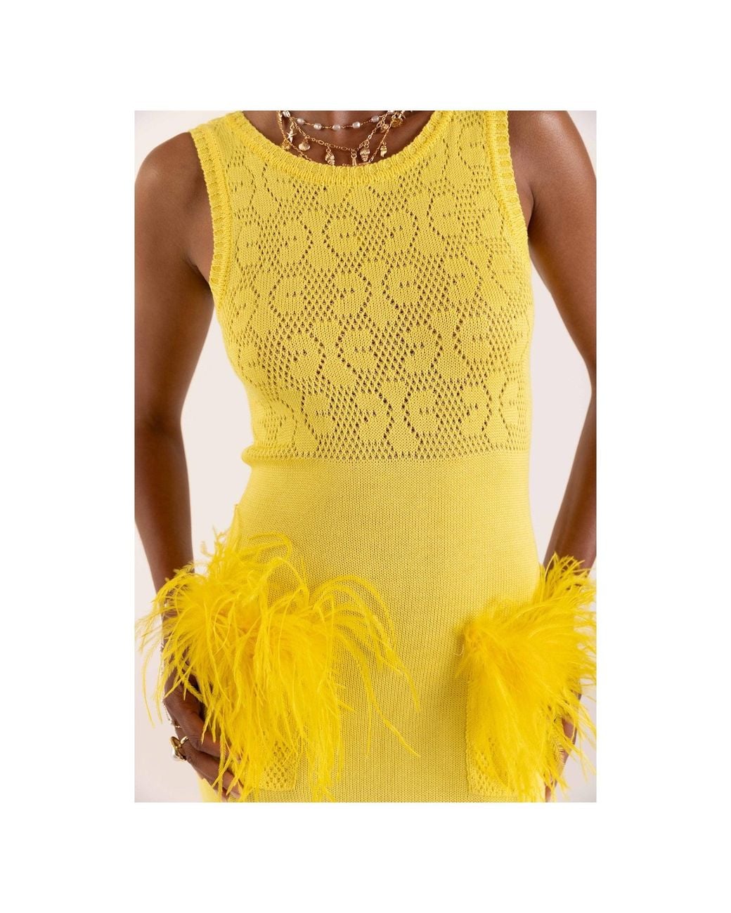 Andreeva Yellow Lemon Knit Dress