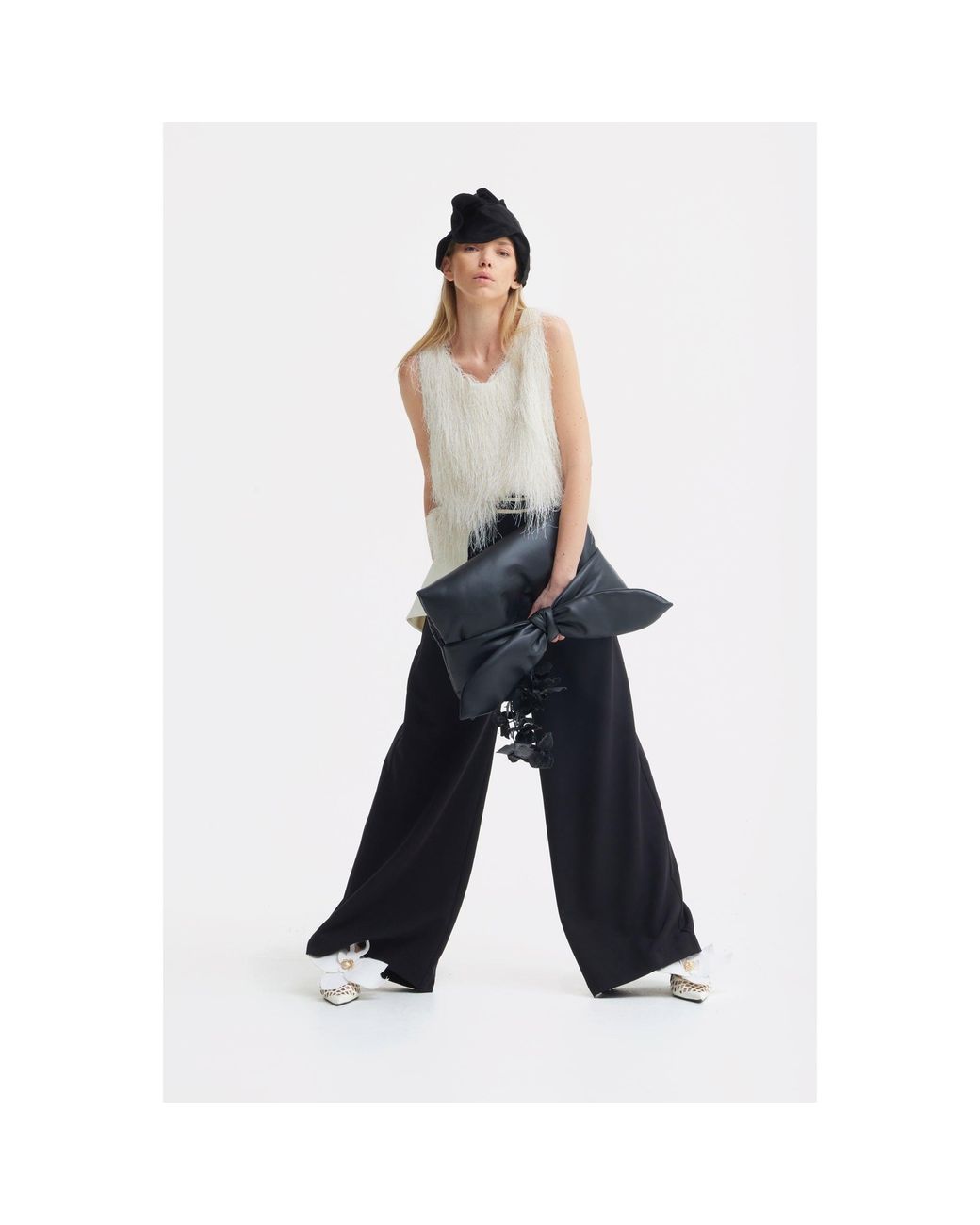 Julia Allert Natural Fringe Sleeveless Top