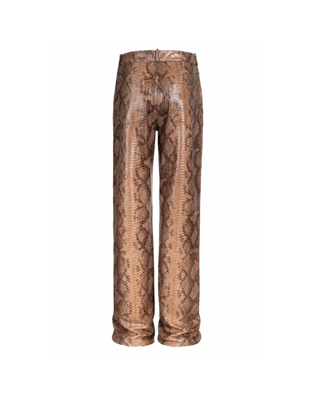 Heira Leatherwear Brown Medusa Low Rise Pants