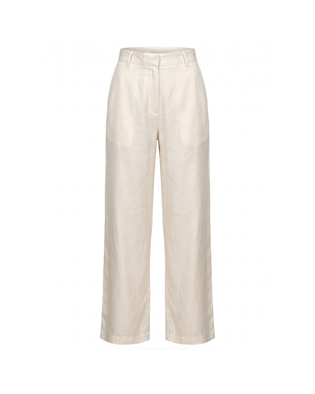 IEVA Natural Ivory Sky Straight-Leg Trousers