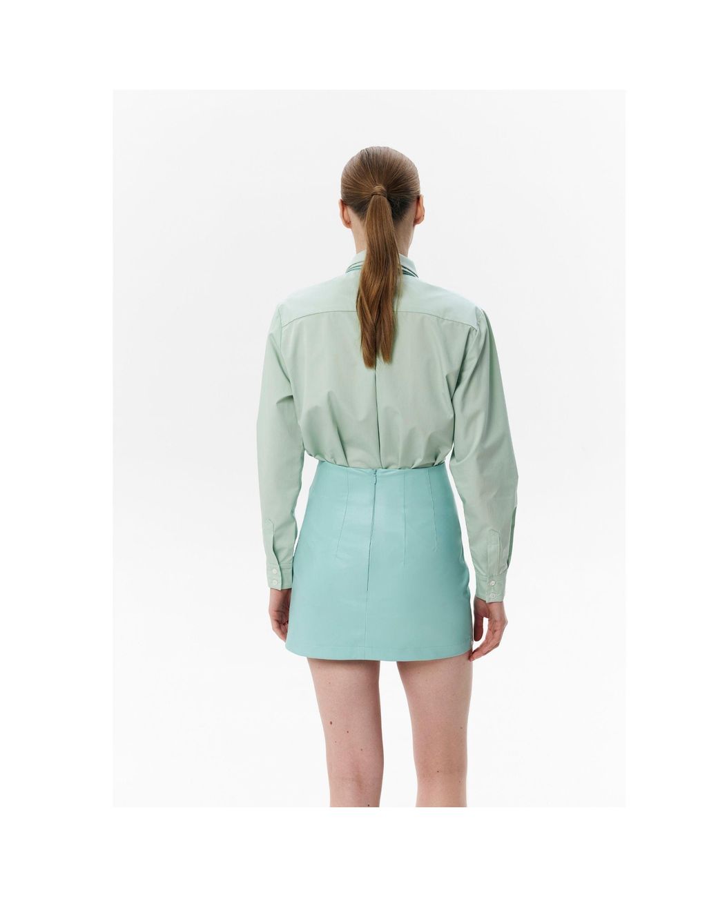 DAR ANN STUDIO Blue Mint Brief Skirt