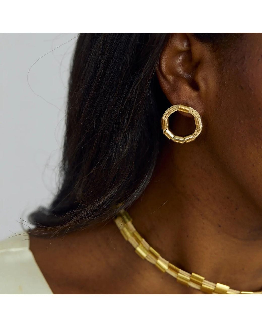 NART Metallic The Rings Buriti Earrings
