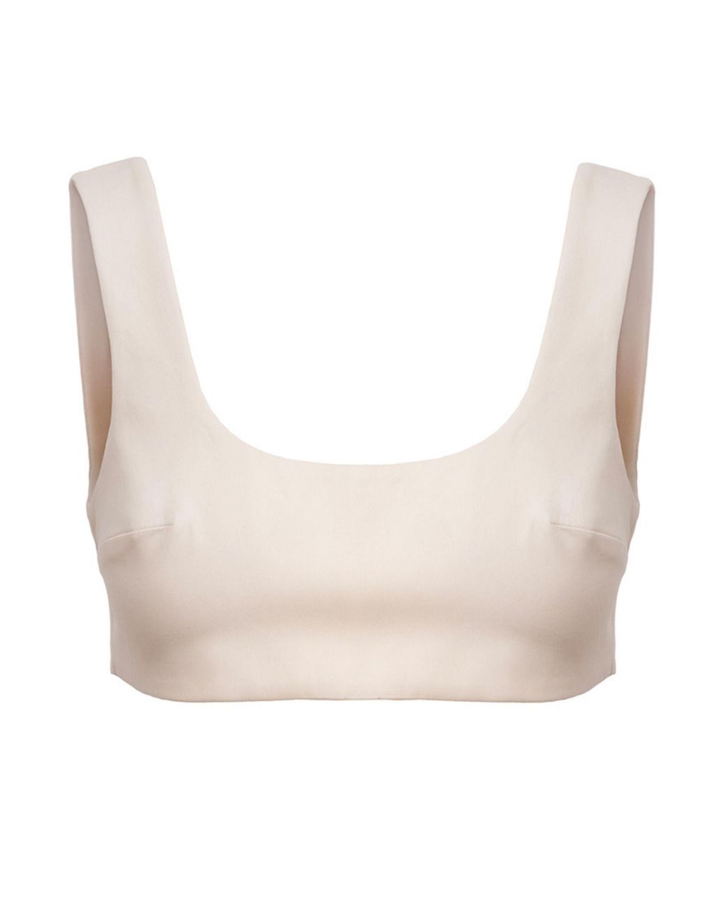 KATEA GRI Natural Ivory Buckle Crop Top