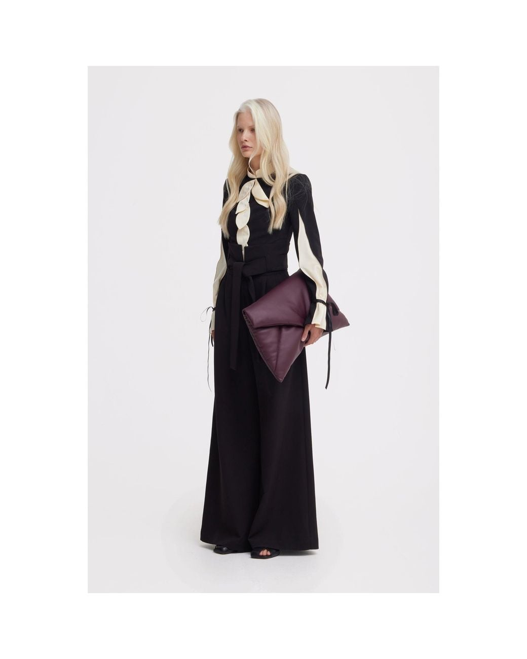 Julia Allert Black Elegant Fitted Blouse