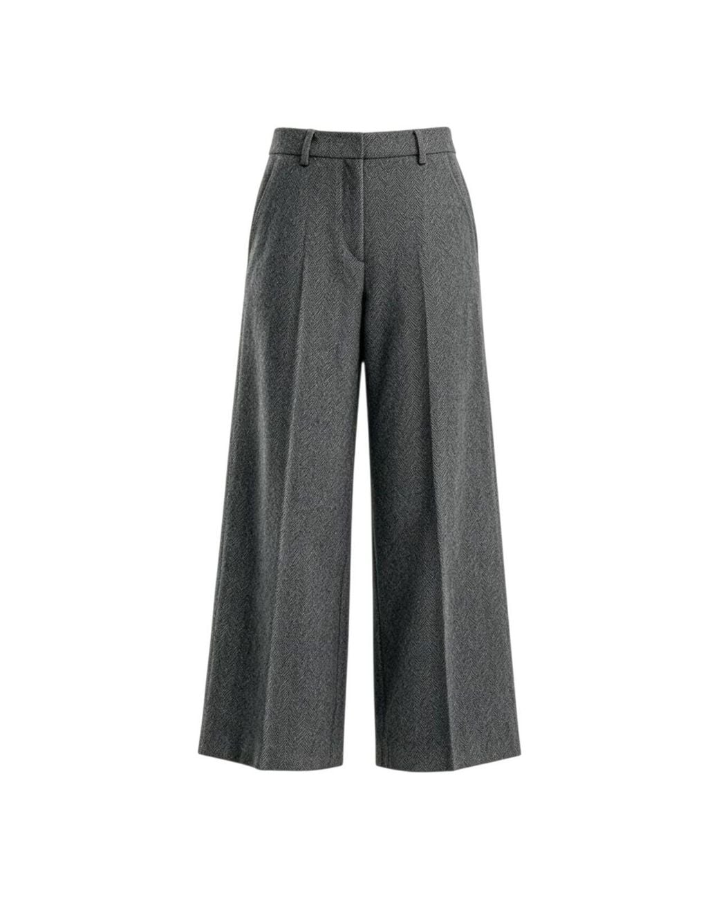 ZHYUN.K Gray Herringbone Trousers
