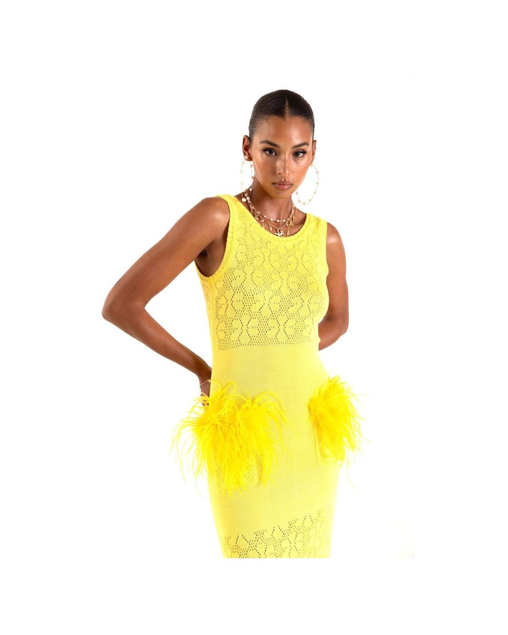 Andreeva Yellow Lemon Knit Dress