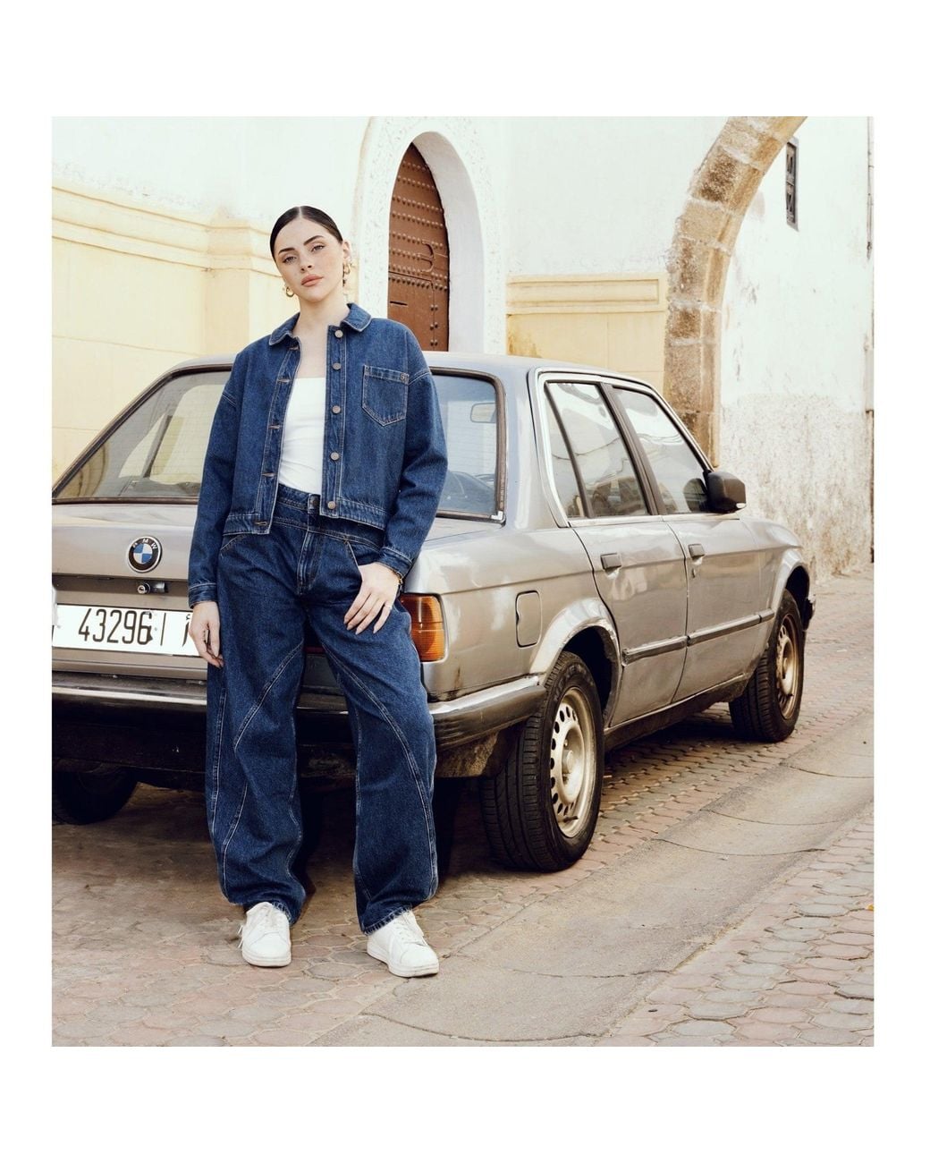 SOEUR & FRÈRES Blue La Veste Courte — Stone