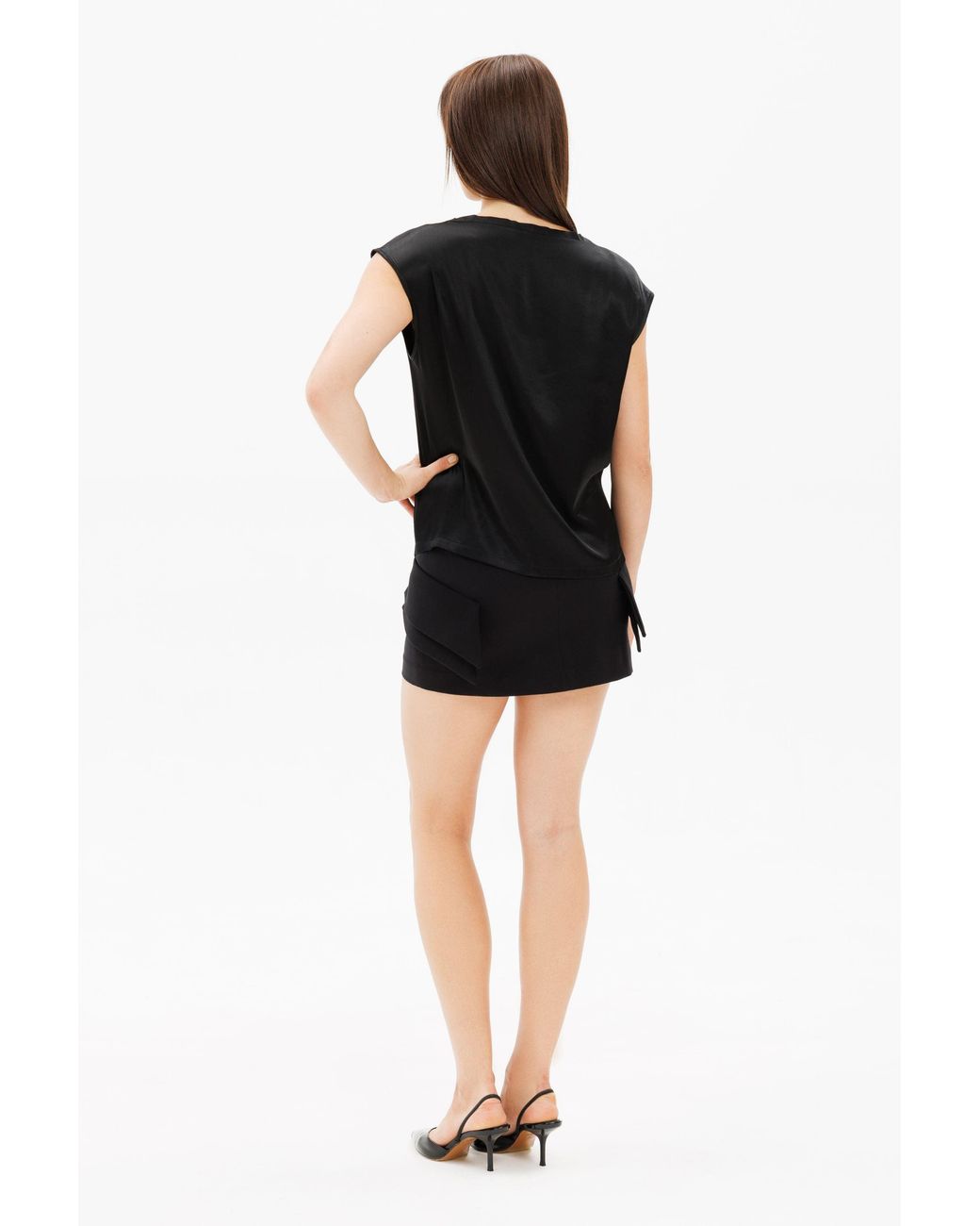 DAR ANN STUDIO Black No Drama Skort