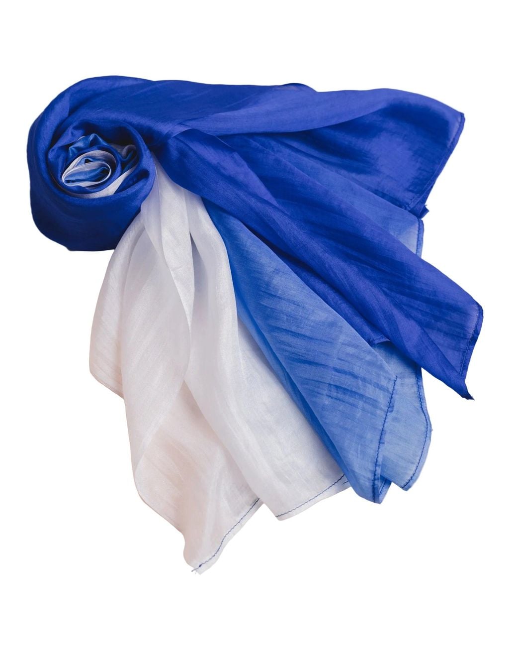 SILK & BEARS Blue Royal Ombre Scarf