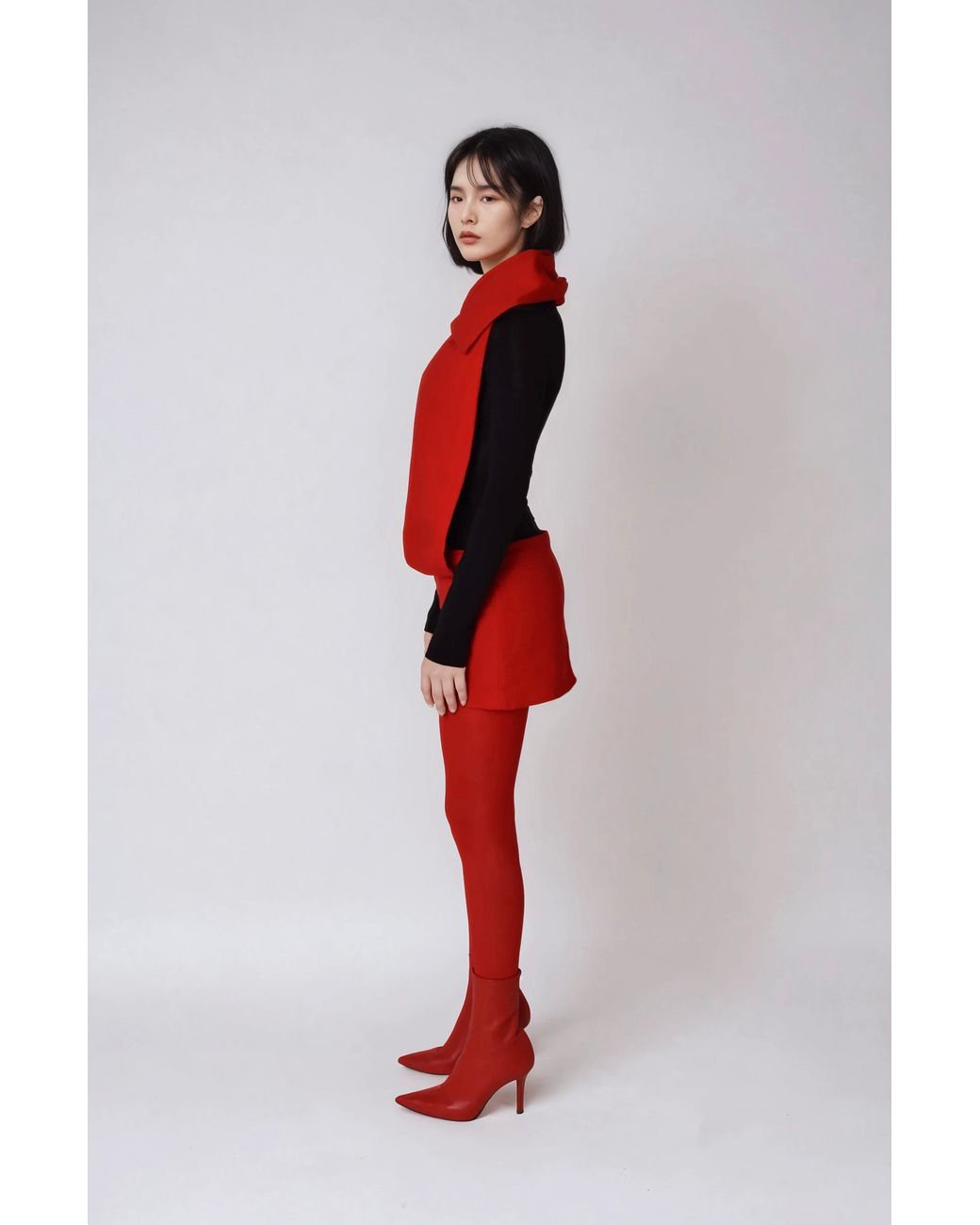 TANIA ORELLANA Red Musubi Skirt
